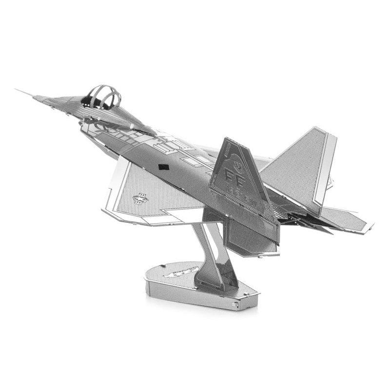 Model Kit Lockheed Martin F - 22 Raptor Stealth Aircraft (Moderate Difficulty) Steel Model by Metal Earth - Metal Earth - ModelCars.com