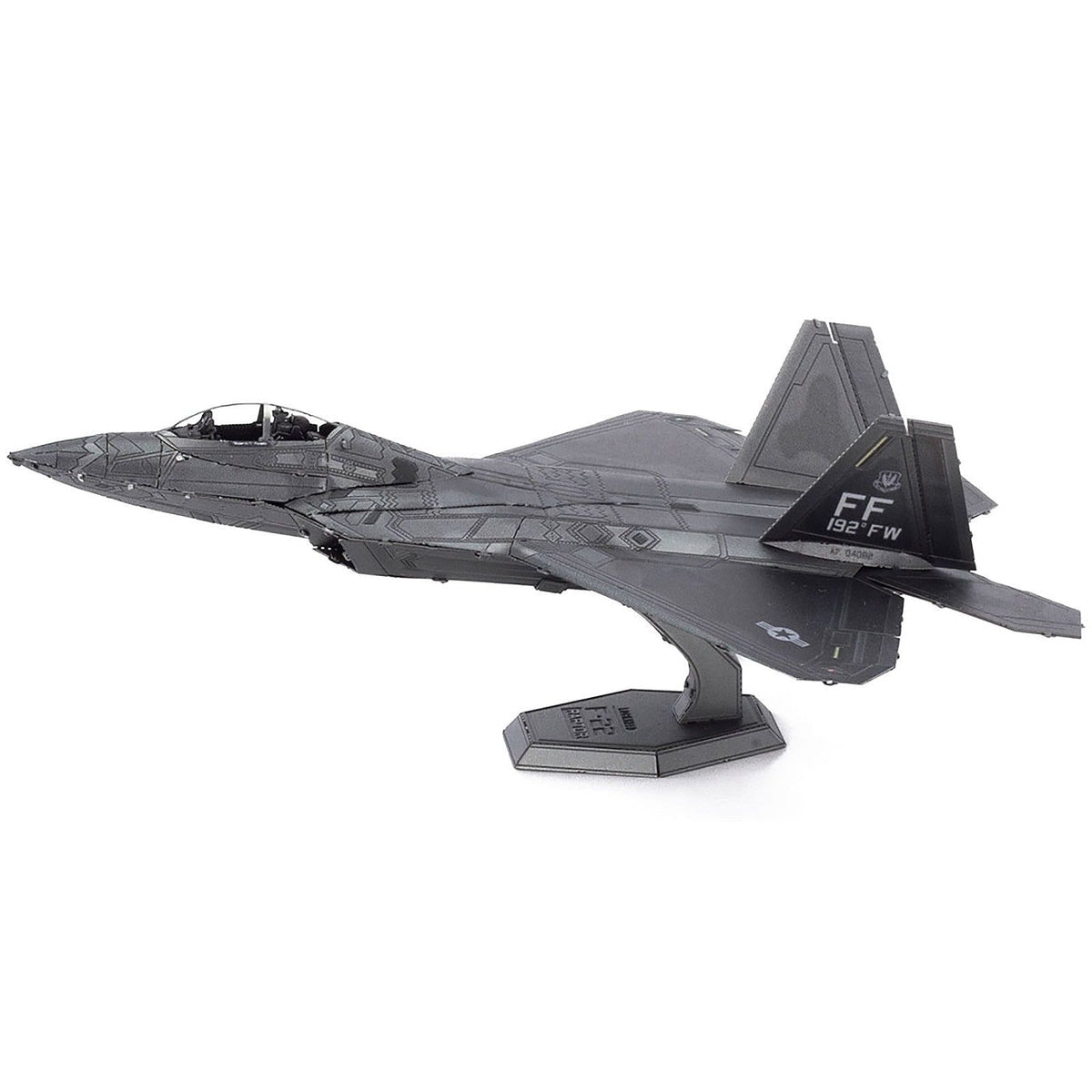 Model Kit Lockheed Martin F - 22 Raptor Stealth Aircraft "United States Air Force" (Moderate Difficulty) Steel Model by Metal Earth - Metal Earth - ModelCars.com