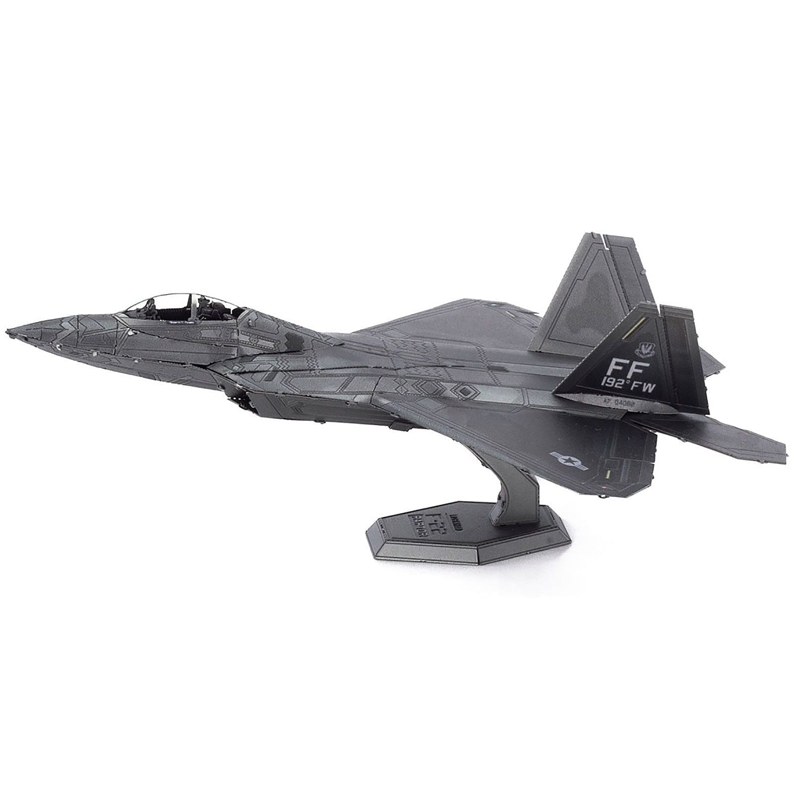 Model Kit Lockheed Martin F - 22 Raptor Stealth Aircraft "United States Air Force" (Moderate Difficulty) Steel Model by Metal Earth - Metal Earth - ModelCars.com