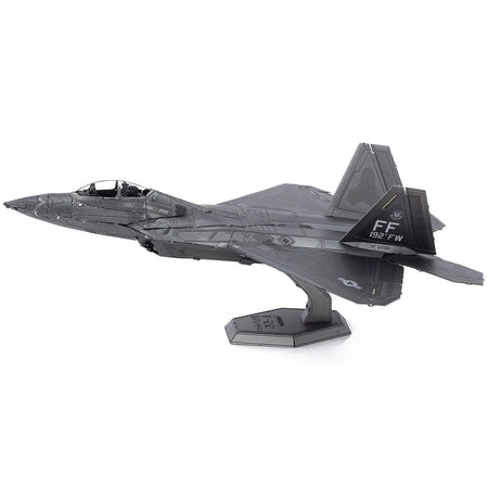 Model Kit Lockheed Martin F - 22 Raptor Stealth Aircraft "United States Air Force" (Moderate Difficulty) Steel Model by Metal Earth - Metal Earth - ModelCars.com