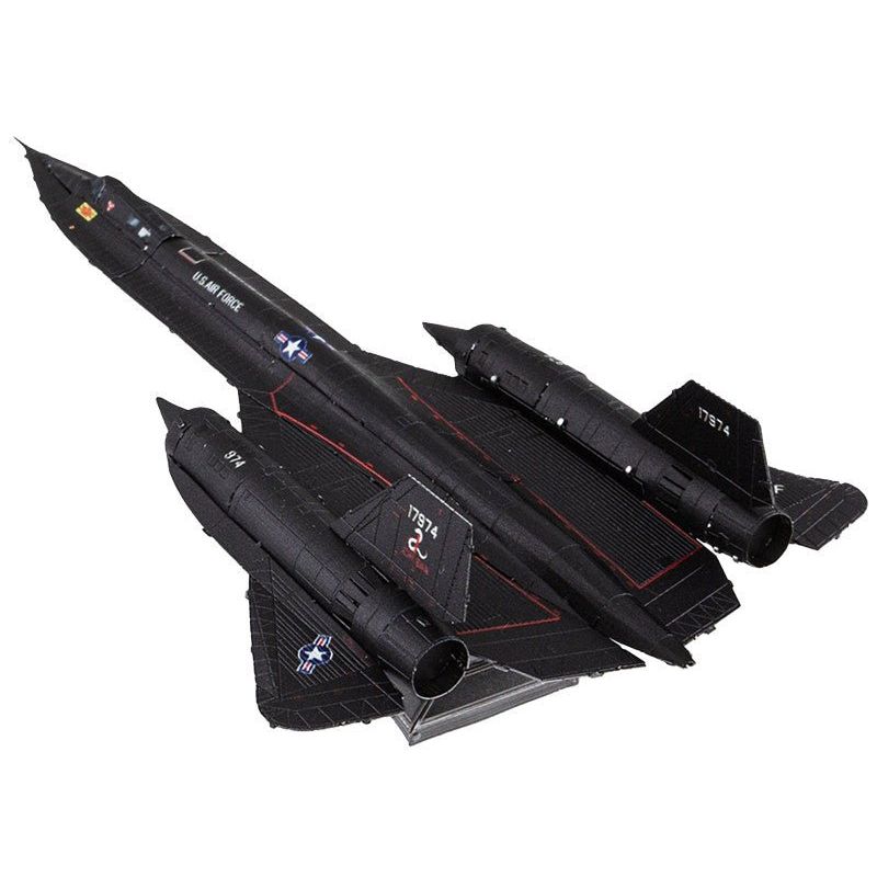 Model Kit Lockheed SR - 71 Blackbird Aircraft "United States Air Force" (Moderate Difficulty) Steel Model by Metal Earth - Metal Earth - ModelCars.com
