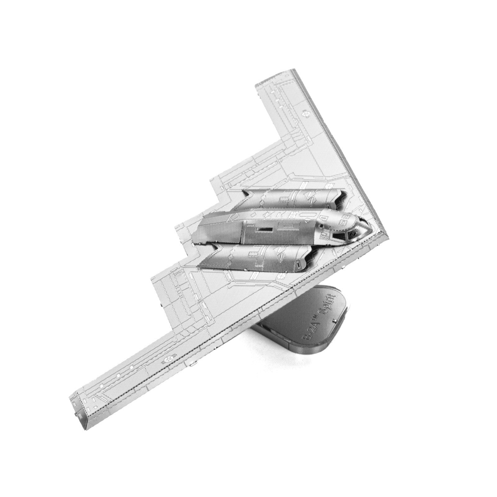 Model Kit Northrop Grumman B - 2 Spirit Stealth Bomber Aircraft (Moderate Difficulty) Steel Model by Metal Earth - Metal Earth - ModelCars.com