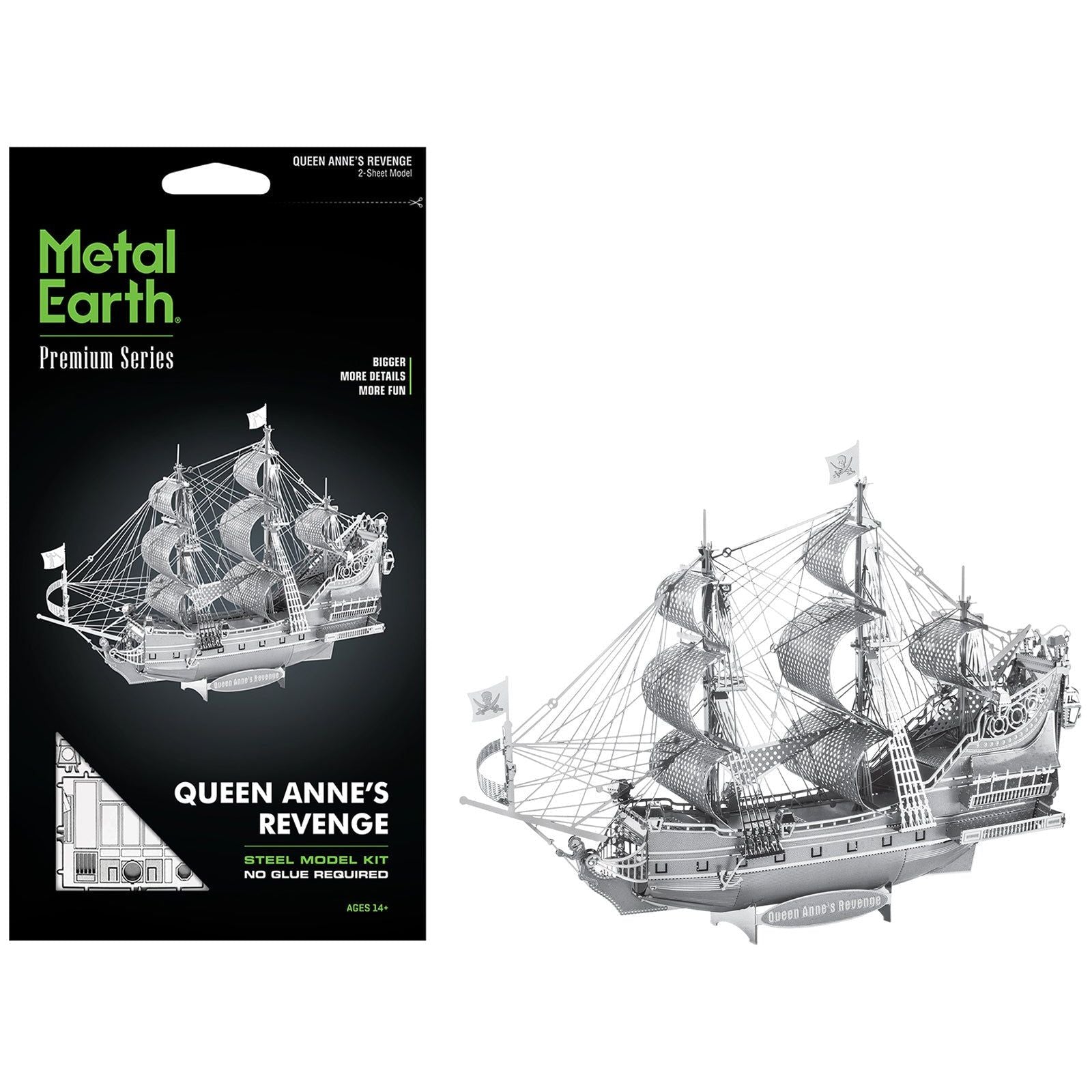 Model Kit Queen Anne's Revenge Ship (Challenging Difficulty) Steel Model by Metal Earth - Metal Earth - ModelCars.com