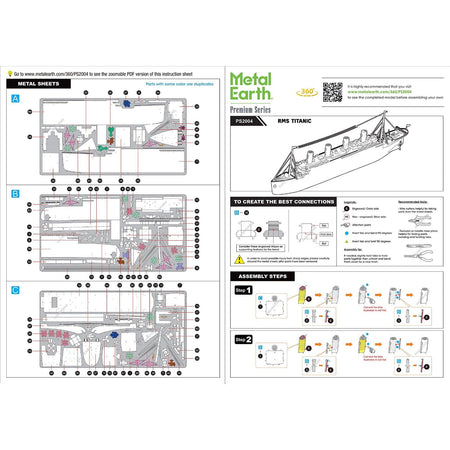 Model Kit RMS Titanic Ship (Moderate Difficulty) Steel Model by Metal Earth - Metal Earth - ModelCars.com