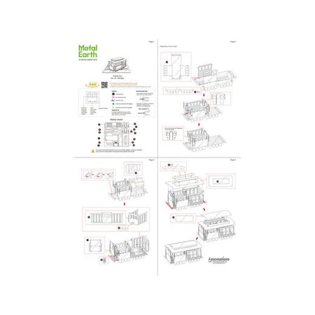 Model Kit San Francisco Cable Car "Powel & Mason St" (Easy Difficulty) Steel Model by Metal Earth - Metal Earth - ModelCars.com