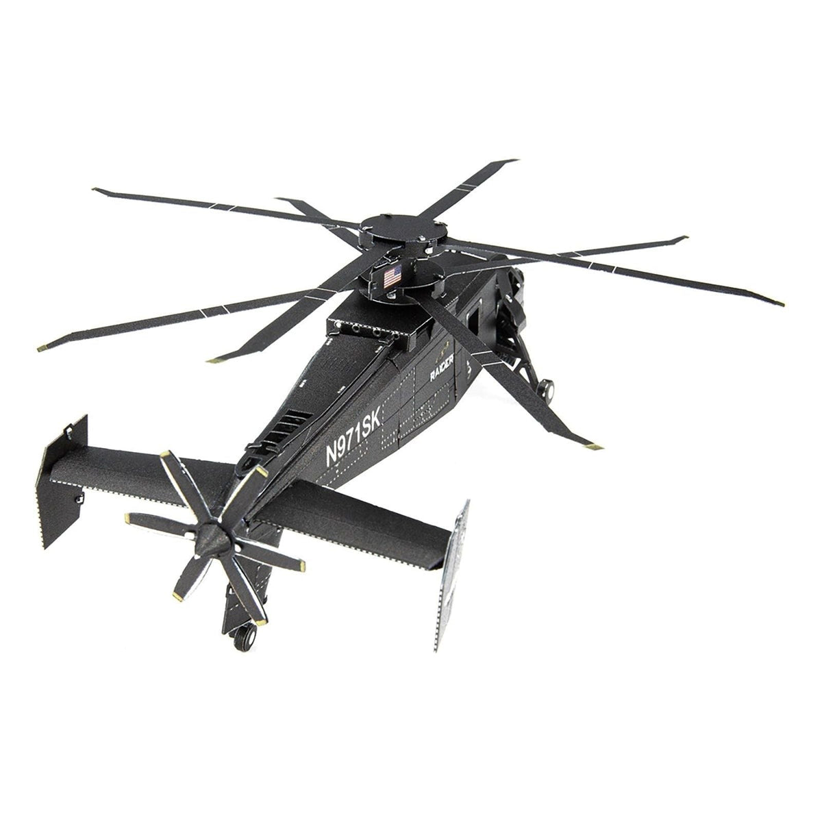 Model Kit Sikorsky S-97 Raider Attack Helicopter "United States Army" (Challenging Difficulty) Steel Model by Metal Earth-Metal Earth-ModelCars.com