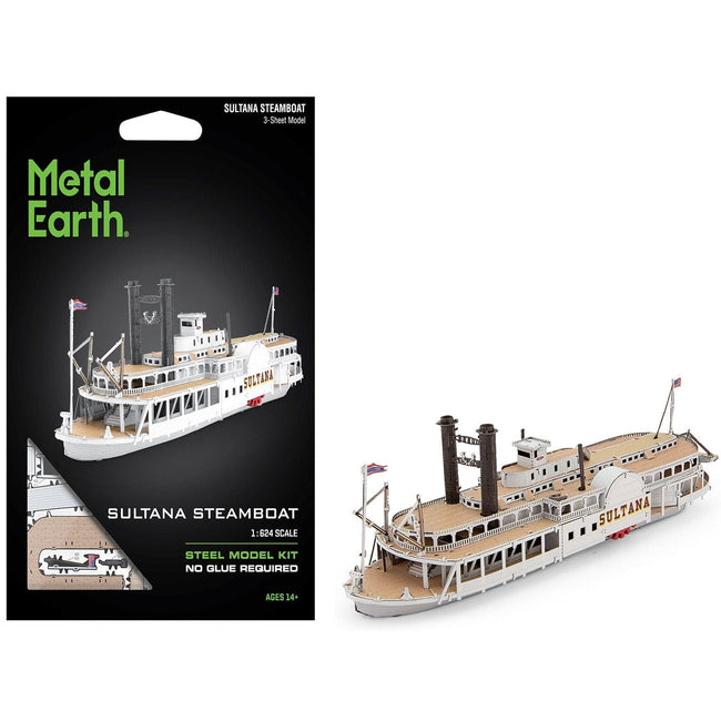 Model Kit Sultana Steamboat (Moderate Difficulty) Steel Model by Metal Earth-Metal Earth-ModelCars.com