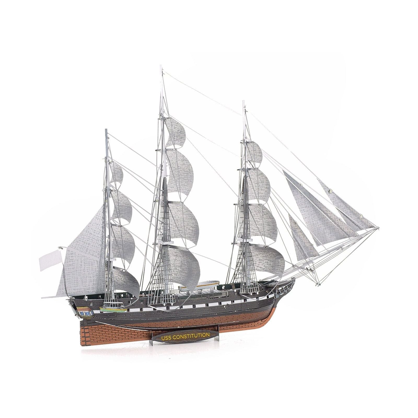 Model Kit USS Constitution Warship (Challenging Difficulty) Steel Model by Metal Earth - Metal Earth - ModelCars.com