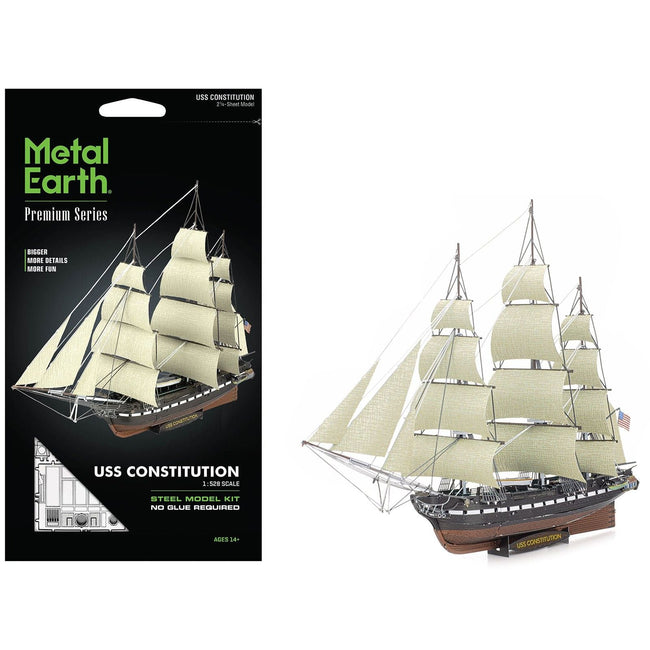 Model Kit USS Constitution Warship (Challenging Difficulty) Steel Model by Metal Earth-Metal Earth-ModelCars.com