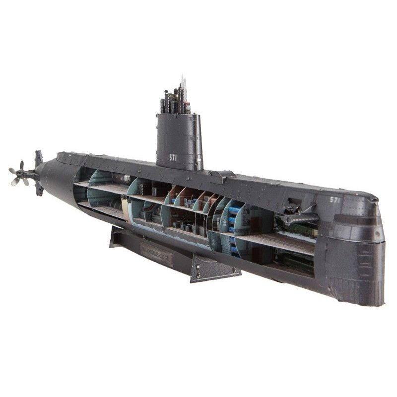 Model Kit USS Nautilus (SSN - 571) Submarine "United States Navy" (Challenging Difficulty) Steel Model by Metal Earth - Metal Earth - ModelCars.com