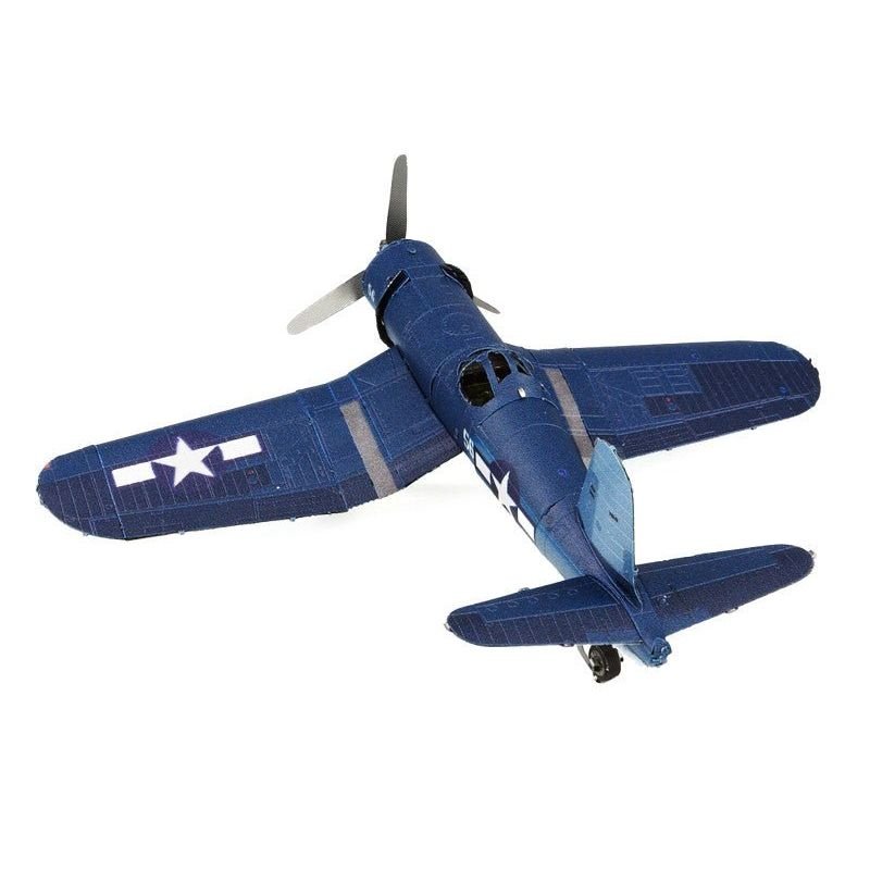 Model Kit Vought F4U Corsair Fighter Aircraft "World War II" United States Navy (Challenging Difficulty) Steel Model by Metal Earth-Metal Earth-ModelCars.com