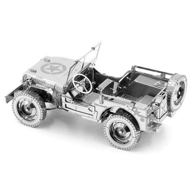 Model Kit Willys Overland Jeep (Challenging Difficulty) Steel Model by Metal Earth-Metal Earth-ModelCars.com