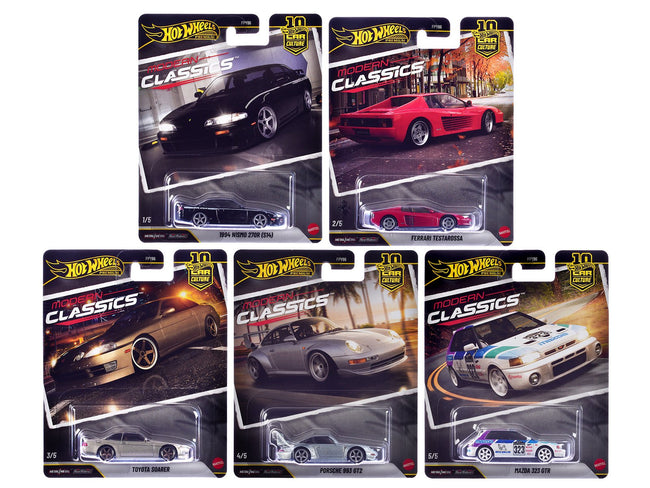 "Modern Classics" 5 piece Set "Car Culture 10th Anniversary" 2026 Series S Diecast Model Cars by Hot Wheels-Hotwheels-ModelCars.com