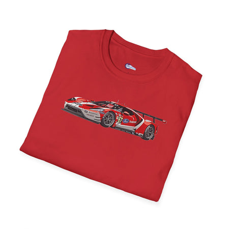 Modern Vector Art 24 Hours of Le Mans (2019) Ford GT #67 Harry Tincknell - Andy Priaulx - Jonathan Bomarito - Unisex T-Shirt - Racing Enthusiast Apparel-Modelcars.com-ModelCars.com