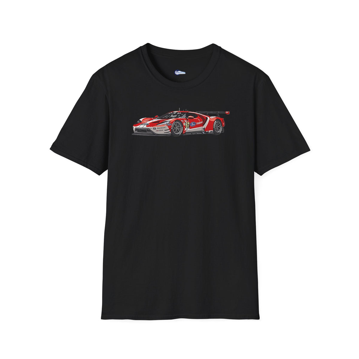 Modern Vector Art 24 Hours of Le Mans (2019) Ford GT #67 Harry Tincknell - Andy Priaulx - Jonathan Bomarito - Unisex T-Shirt - Racing Enthusiast Apparel-Modelcars.com-ModelCars.com