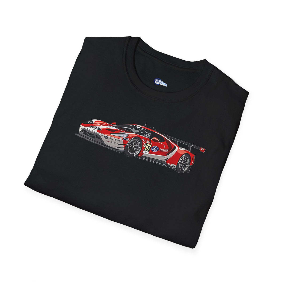 Modern Vector Art 24 Hours of Le Mans (2019) Ford GT #67 Harry Tincknell - Andy Priaulx - Jonathan Bomarito - Unisex T-Shirt - Racing Enthusiast Apparel-Modelcars.com-ModelCars.com