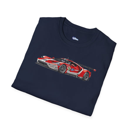 Modern Vector Art 24 Hours of Le Mans (2019) Ford GT #67 Harry Tincknell - Andy Priaulx - Jonathan Bomarito - Unisex T-Shirt - Racing Enthusiast Apparel-Modelcars.com-ModelCars.com