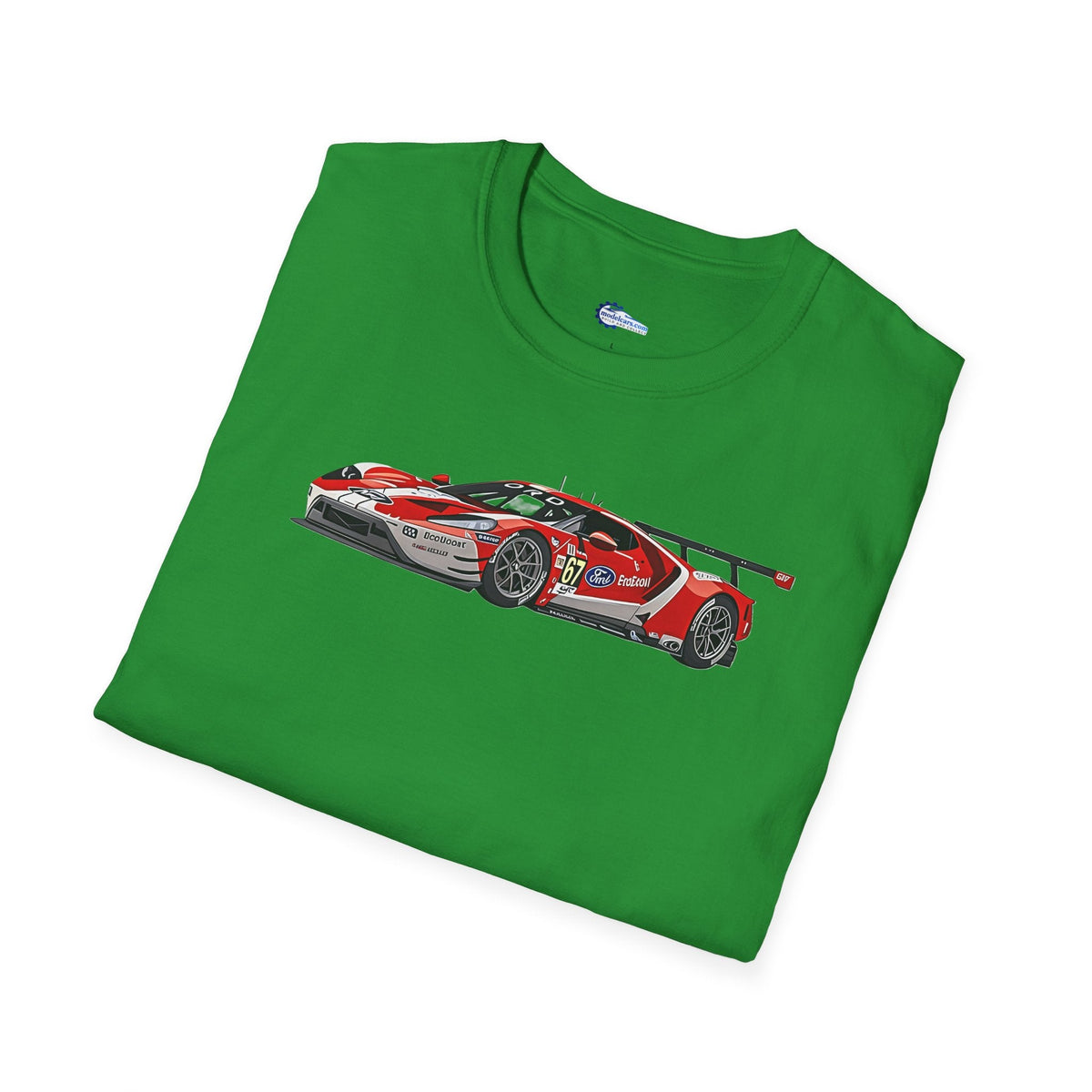 Modern Vector Art 24 Hours of Le Mans (2019) Ford GT #67 Harry Tincknell - Andy Priaulx - Jonathan Bomarito - Unisex T-Shirt - Racing Enthusiast Apparel-Modelcars.com-ModelCars.com
