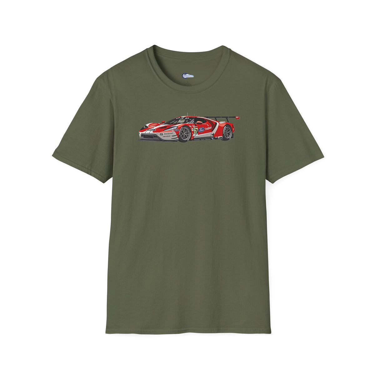 Modern Vector Art 24 Hours of Le Mans (2019) Ford GT #67 Harry Tincknell - Andy Priaulx - Jonathan Bomarito - Unisex T-Shirt - Racing Enthusiast Apparel-Modelcars.com-ModelCars.com