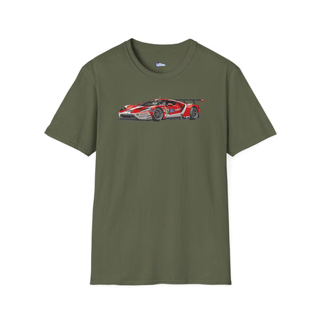 Modern Vector Art 24 Hours of Le Mans (2019) Ford GT #67 Harry Tincknell - Andy Priaulx - Jonathan Bomarito - Unisex T-Shirt - Racing Enthusiast Apparel-Modelcars.com-ModelCars.com