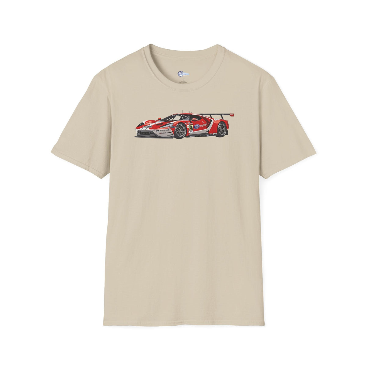 Modern Vector Art 24 Hours of Le Mans (2019) Ford GT #67 Harry Tincknell - Andy Priaulx - Jonathan Bomarito - Unisex T-Shirt - Racing Enthusiast Apparel-Modelcars.com-ModelCars.com