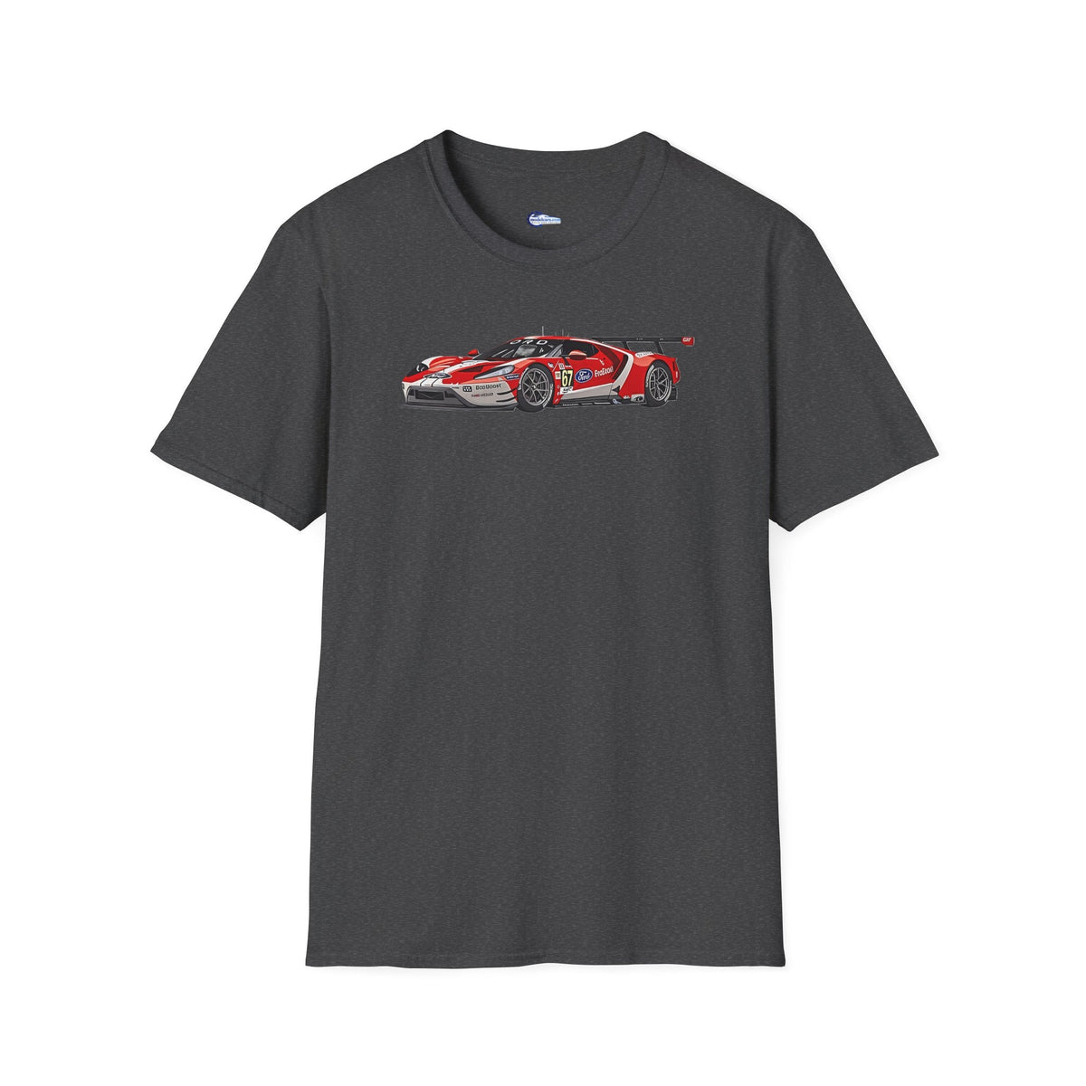 Modern Vector Art 24 Hours of Le Mans (2019) Ford GT #67 Harry Tincknell - Andy Priaulx - Jonathan Bomarito - Unisex T-Shirt - Racing Enthusiast Apparel-Modelcars.com-ModelCars.com