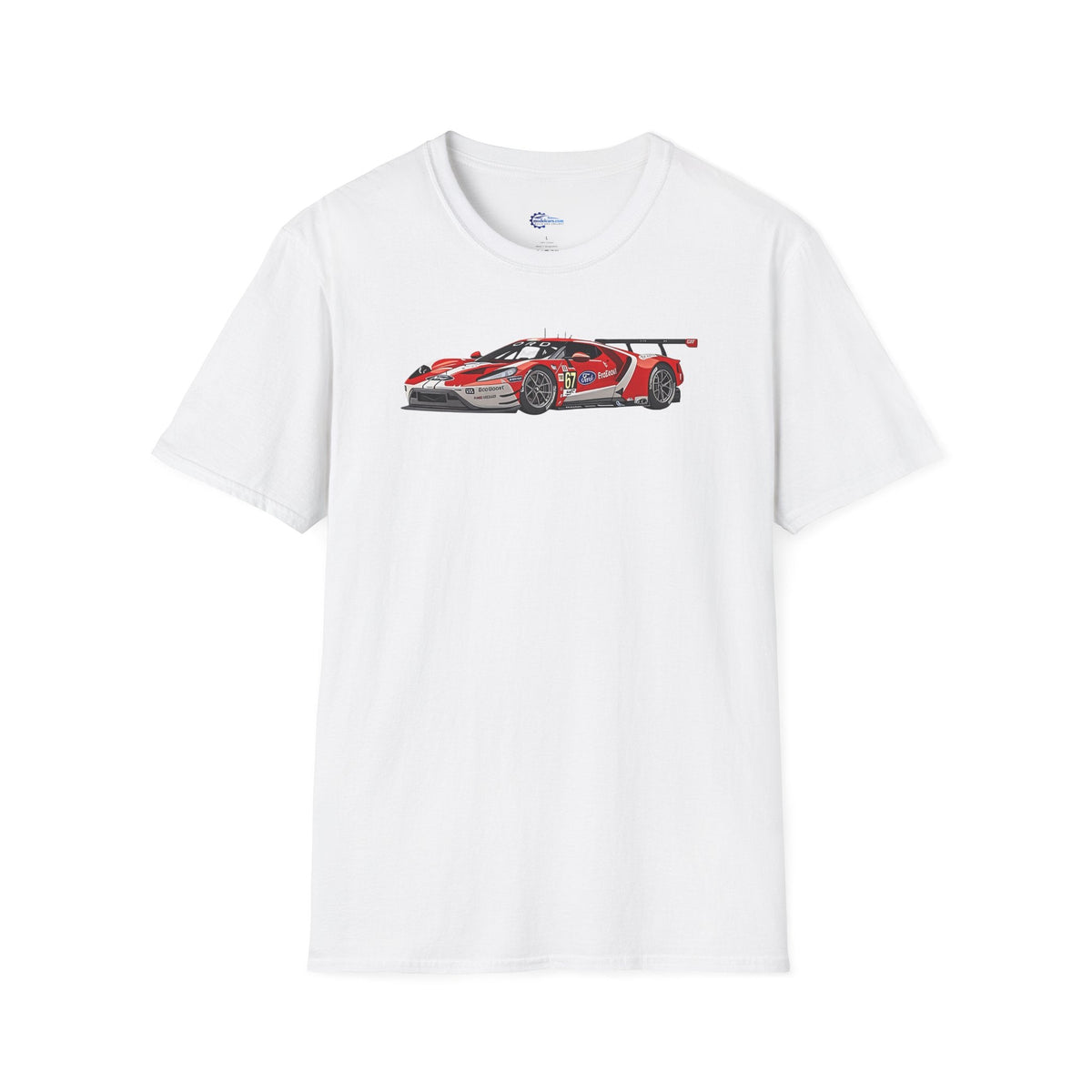 Modern Vector Art 24 Hours of Le Mans (2019) Ford GT #67 Harry Tincknell - Andy Priaulx - Jonathan Bomarito - Unisex T-Shirt - Racing Enthusiast Apparel-Modelcars.com-ModelCars.com