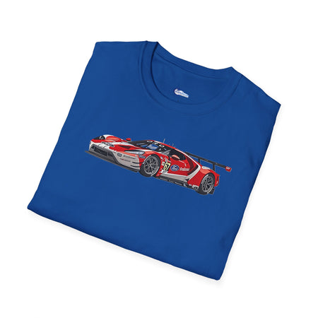 Modern Vector Art 24 Hours of Le Mans (2019) Ford GT #67 Harry Tincknell - Andy Priaulx - Jonathan Bomarito - Unisex T-Shirt - Racing Enthusiast Apparel-Modelcars.com-ModelCars.com