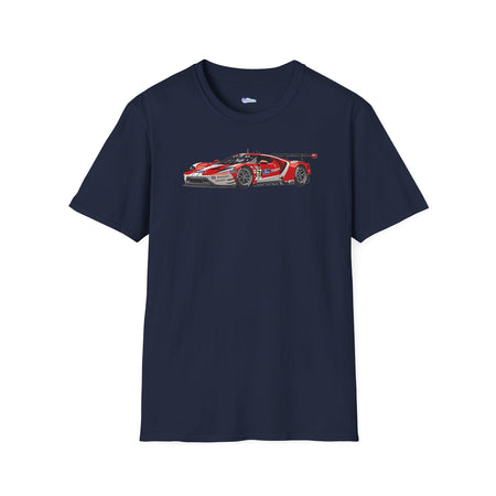 Modern Vector Art 24 Hours of Le Mans (2019) Ford GT #67 Harry Tincknell - Andy Priaulx - Jonathan Bomarito - Unisex T-Shirt - Racing Enthusiast Apparel-Modelcars.com-ModelCars.com