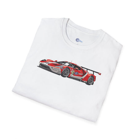 Modern Vector Art 24 Hours of Le Mans (2019) Ford GT #67 Harry Tincknell - Andy Priaulx - Jonathan Bomarito - Unisex T-Shirt - Racing Enthusiast Apparel-Modelcars.com-ModelCars.com