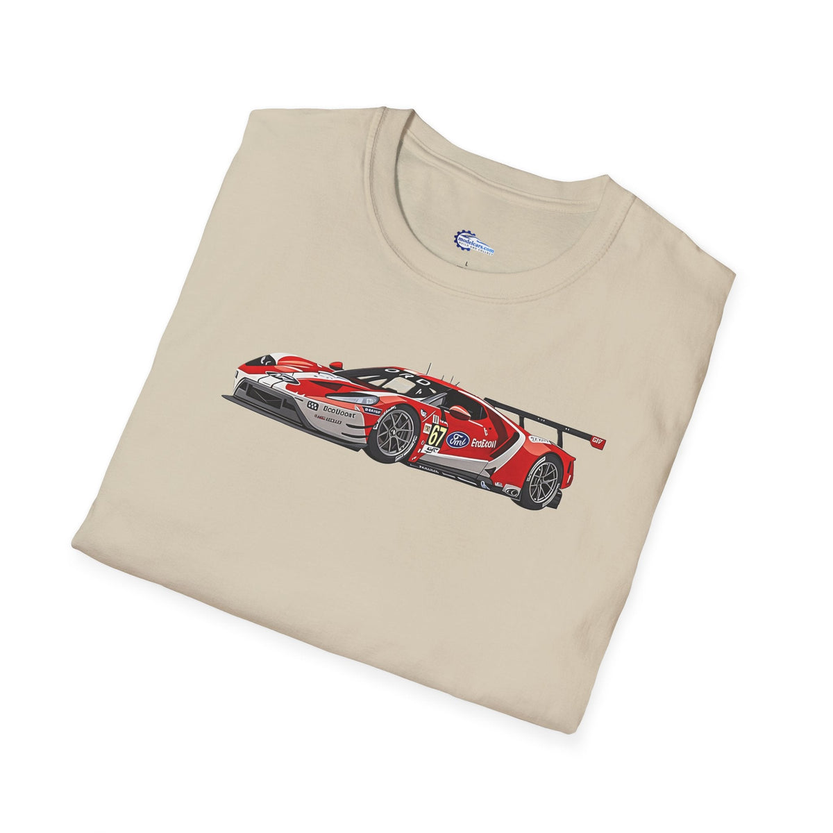 Modern Vector Art 24 Hours of Le Mans (2019) Ford GT #67 Harry Tincknell - Andy Priaulx - Jonathan Bomarito - Unisex T-Shirt - Racing Enthusiast Apparel-Modelcars.com-ModelCars.com