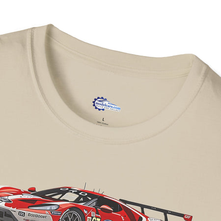 Modern Vector Art 24 Hours of Le Mans (2019) Ford GT #67 Harry Tincknell - Andy Priaulx - Jonathan Bomarito - Unisex T-Shirt - Racing Enthusiast Apparel-Modelcars.com-ModelCars.com