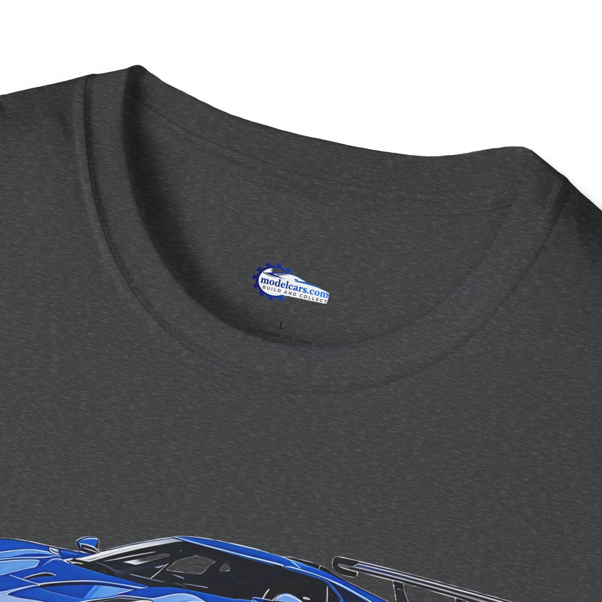 Modern Vector Art Style Blue Ford GT Le Mans Race Car T-Shirt-Modelcars.com-ModelCars.com