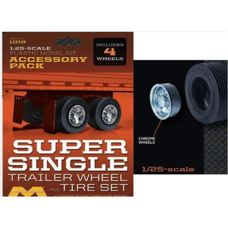 Moebius 1018 Super Single Trailer Wheel & Tire Set 1/25 scale - Moebius - ModelCars.com