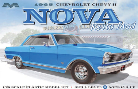 Moebius 1965 Chevy II Nova Resto Mod 1:25 Scale Model Kit - skill level 3-Moebius-ModelCars.com