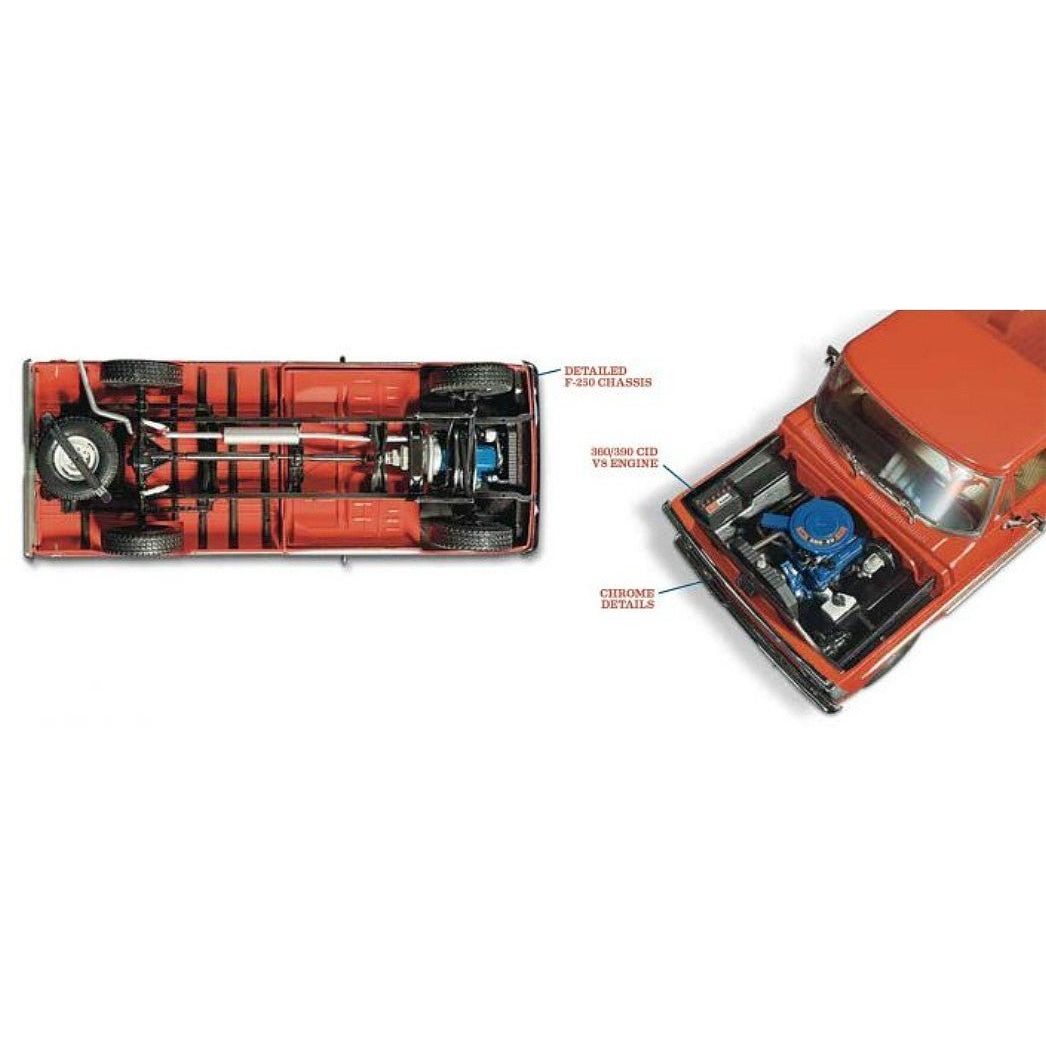 Moebius 1968 Ford F - 250 Custom Cab Pickup 1/25 Scale Model Kit - Moebius - ModelCars.com