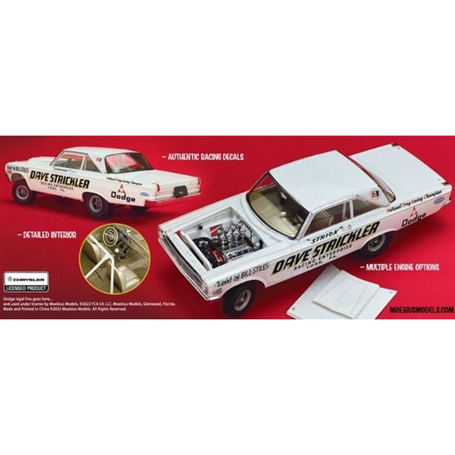 Moebius MOE2451 1/25 1965 Dave Strickler Dodge Altered Wheel Base Model King-Moebius-ModelCars.com