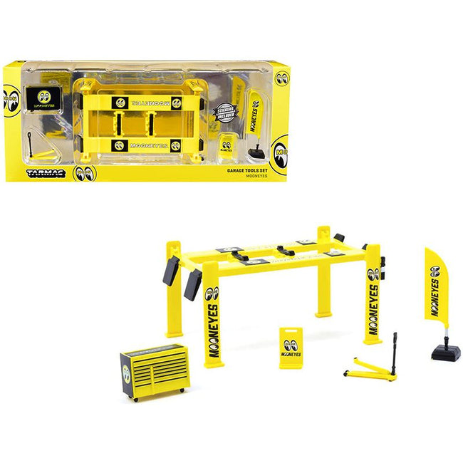 "Mooneyes" Garage Tools Set of 5 pieces with Stickers for 1/64 Model Cars by Tarmac Works - Tarmac Works - ModelCars.com