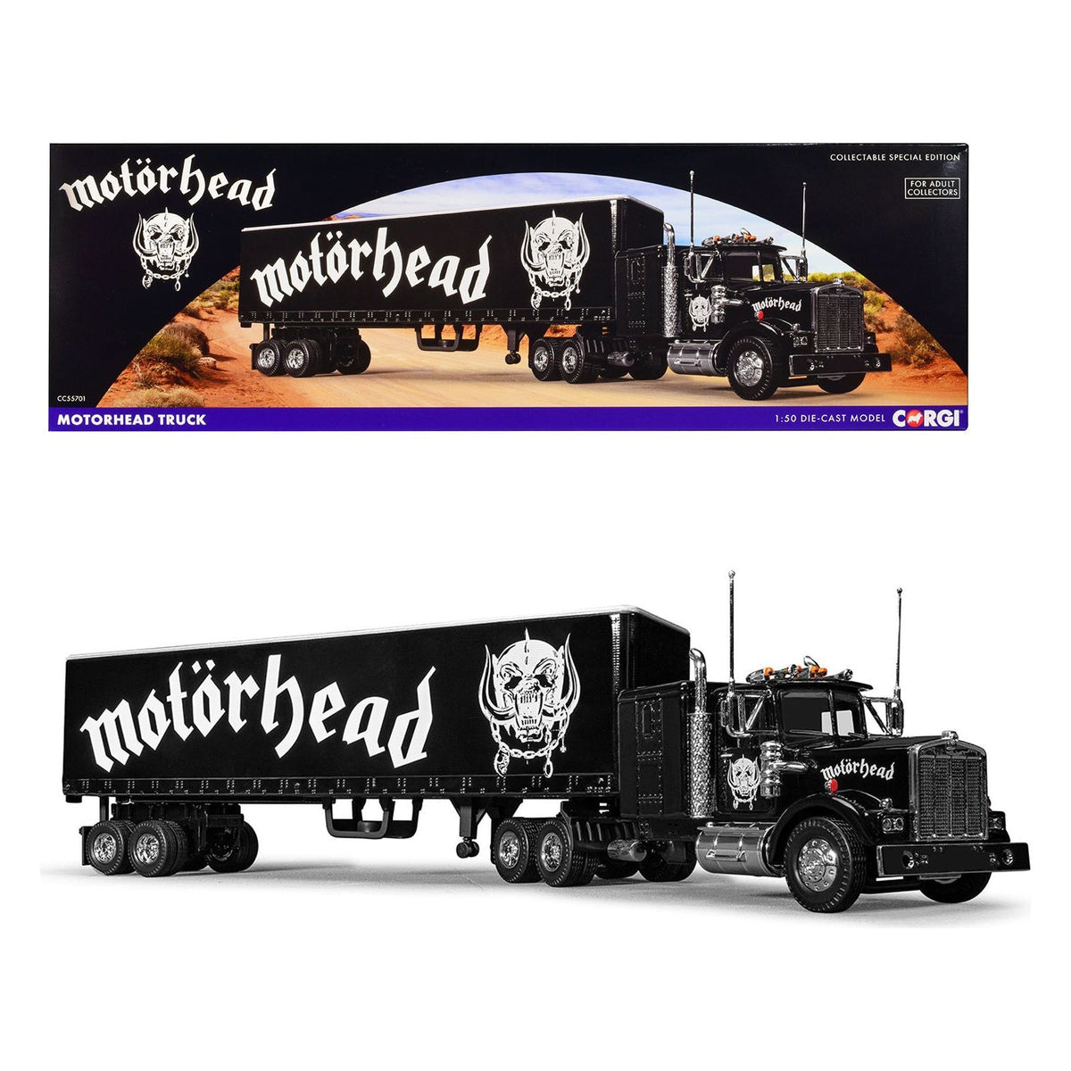 "Motorhead" Transport Truck Black 1/50 Diecast Model by Corgi-Corgi-ModelCars.com