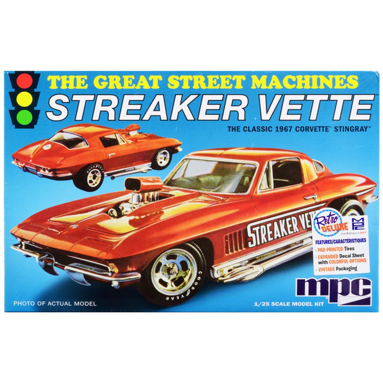 MPC 1967 Chevy Corvette Stingray "Streaker Vette" 1:25 Scale Model Kit - MPC - ModelCars.com