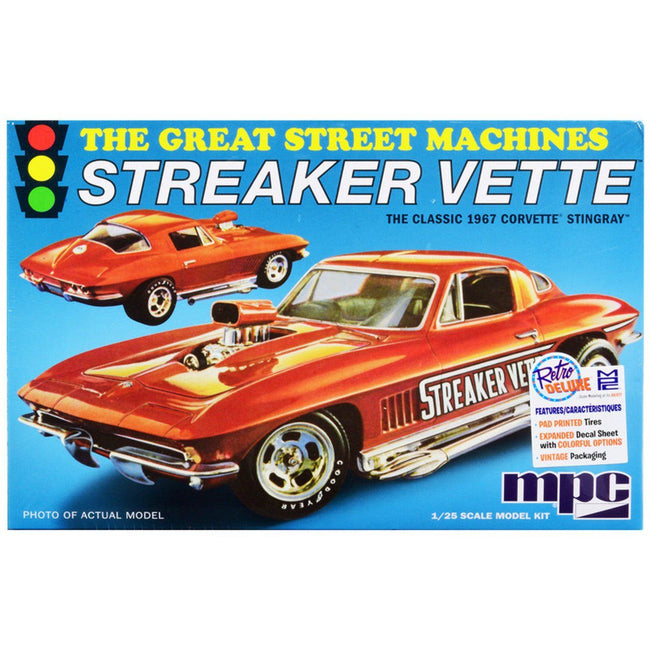 MPC 1967 Chevy Corvette Stingray "Streaker Vette" 1:25 Scale Model Kit - MPC - ModelCars.com
