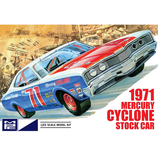 MPC 1971 Mercury Cyclone Stock Car 1:25 Scale Model Kit - Skill Level 2-MPC-ModelCars.com