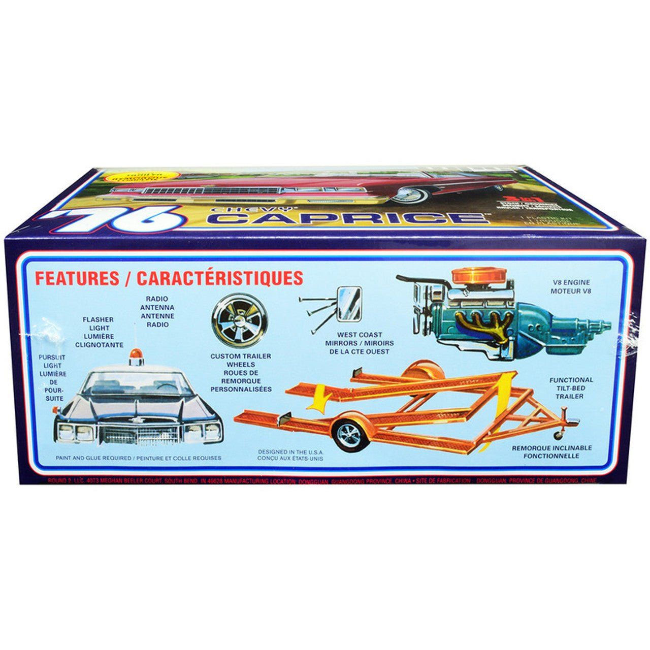 MPC 1976 Chevy Caprice w/Trailer 1:25 Scale Model Kit - MPC - ModelCars.com