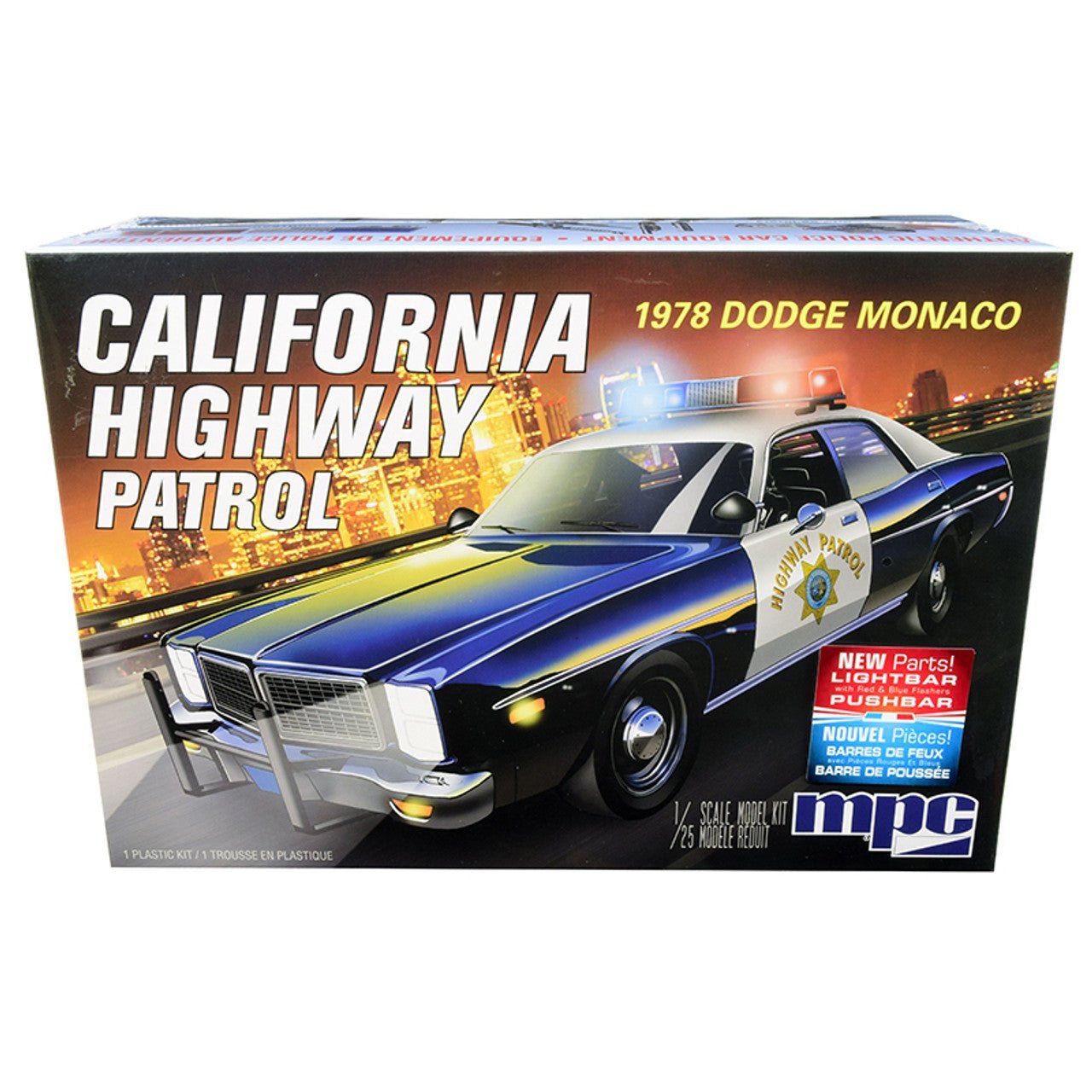 MPC 1978 Dodge Monaco CHP Police Car 1/25 Scale Model Kit - MPC - ModelCars.com