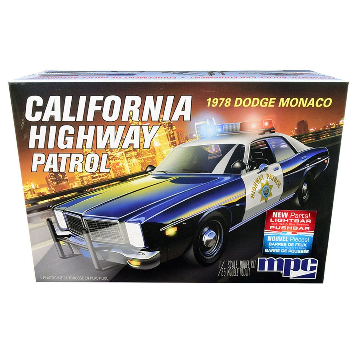 MPC 1978 Dodge Monaco CHP Police Car 1/25 Scale Model Kit-MPC-ModelCars.com