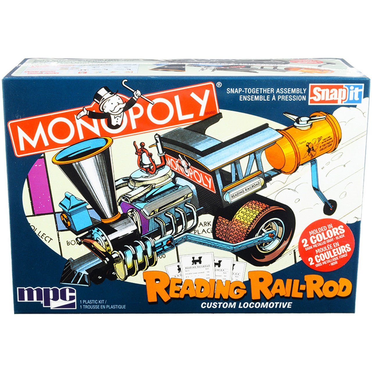 MPC Monopoly Reading Rail Rod Custom Locomotive (Snap) 1:25 Scale Model Kit - MPC - ModelCars.com