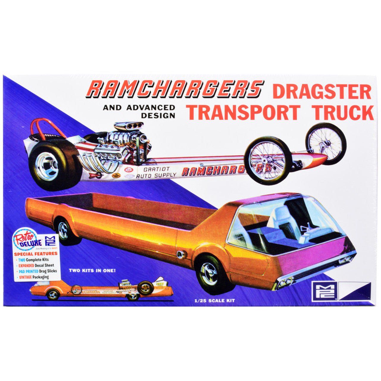 MPC Ramchargers Dragster & Transporter Truck 1:25 Scale Model Kit - MPC - ModelCars.com