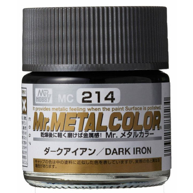 Mr. Hobby GSI Creos MC214 MR. METAL COLOR DARK IRON 10ML (6)-Mr Hobby-ModelCars.com