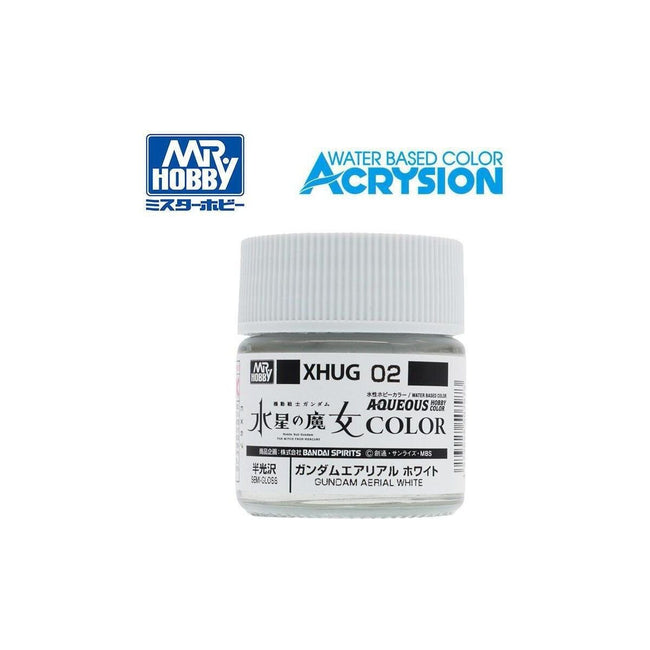MR. HOBBY PAINTS AND TOOLS GUNDAM AERIAL WHITE GSI AQUEOUS This product was added to our catalog on March 4, 2024 - Mr Hobby - ModelCars.com