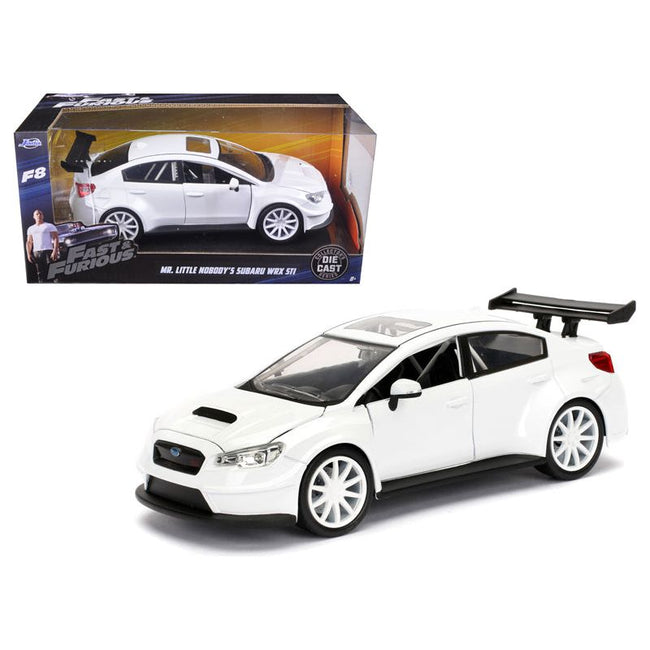 Mr. Little Nobody's Subaru WRX STI White "Fast & Furious F8: The Fate of the Furious" Movie 1/24 Diecast Model Car by Jada-Jada-ModelCars.com